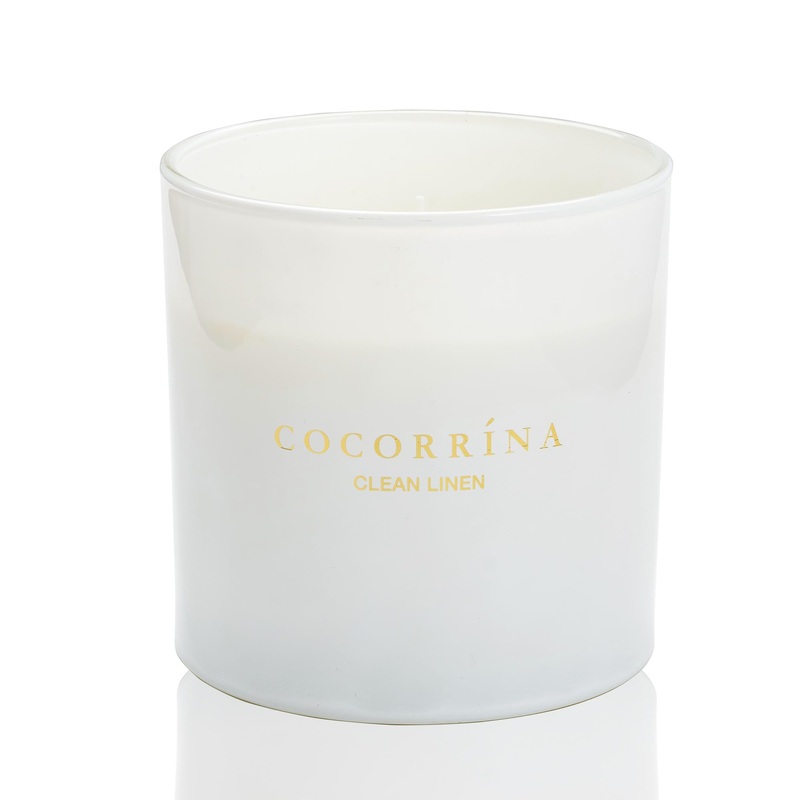 Cocorr na Candle fragrance candle in a glass – clean linen burning time up to 110 hours with 3 wicks natural soy candle Christmas gift candle 1300g clean linen 1300g
