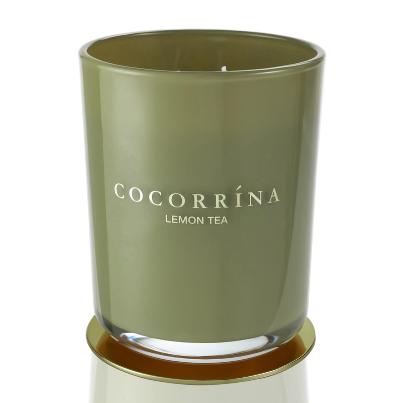 Cocorr na Candle fragrance candle in a glass – lemon tea burning time up to 46 hours with 2 wicks natural soy candle Christmas gift candle 420g lemon tea 420g
