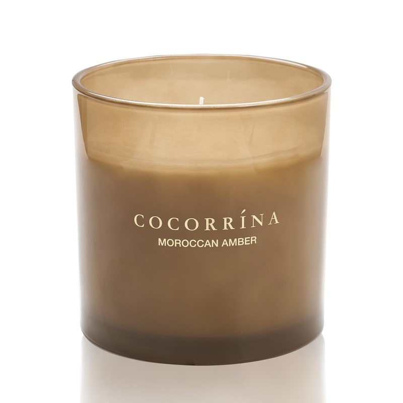 Cocorr na Candle fragrance candle in a glass – Moroccan amber burning time up to 110 hours with 3 wicks natural soy candle Christmas gift candle 1300g Moroccan amber 1300g