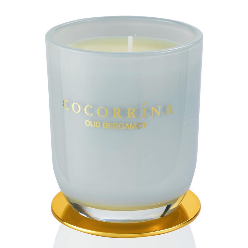 Cocorr na Candle fragrance candle in a glass – Oud Bergamot burning time up to 22 hours natural soy candle Christmas gift candle 180g Oud Bergamot 180g