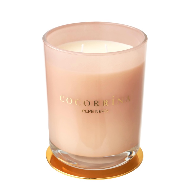 Cocorr na Candle fragrance candle in a glass – Pepe Nero burning time up to 46 hours with 2 wicks natural soy candle Christmas gift candle 420g Pepe Nero 420g