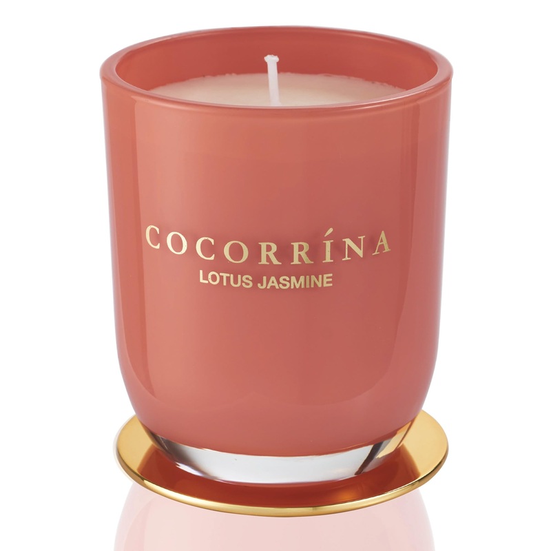 Cocorr na Candle fragrance candle in glass – Lotus jasmine burning time up to 22 hours natural soy candle Christmas gift candle 180g Lotus Jasmin 180g