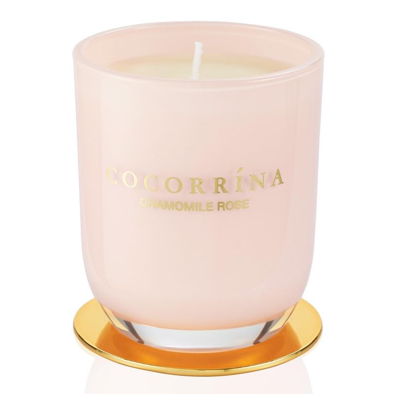 Cocorr na Candle fragrance candle in the glass – chamomile rose burning time up to 22 hours natural soy candle Christmas gift candle 180g chamomile rose 180g