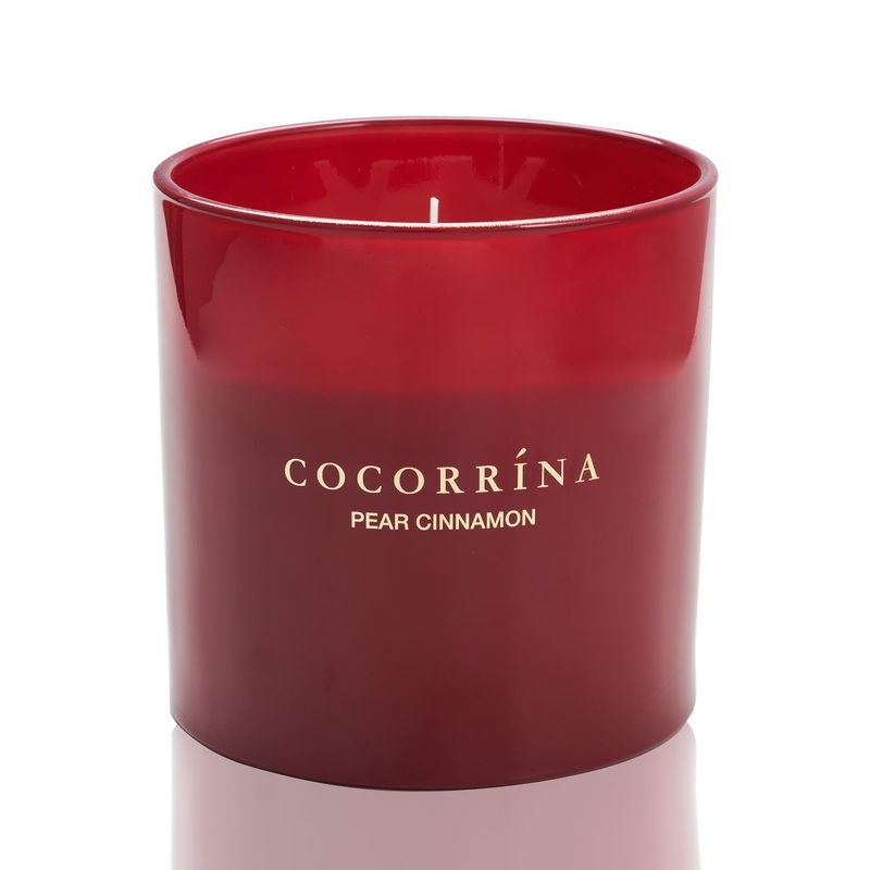Cocorr na Candle fragrance candle in the glass – pear cinnamon burning time up to 110 hours with 3 wicks natural soy candle Christmas gift candle 1300g pear cinnamon 1300g