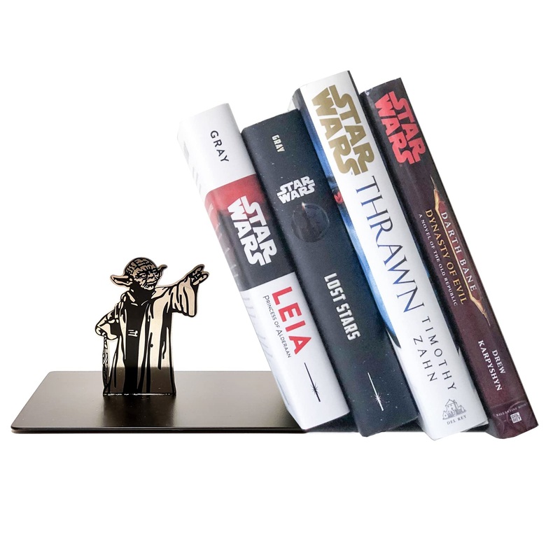 Master Yoda Force Metal Bookend Double-Sided Printing Yoda Pattern Creative Gift for Star War Lovers