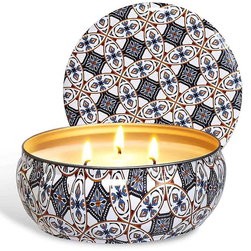 McNory Citronella Candle Scented Candles in Tin 425g Candle 100% Soy Wax Outdoor Indoor Citronella Candles for Garden