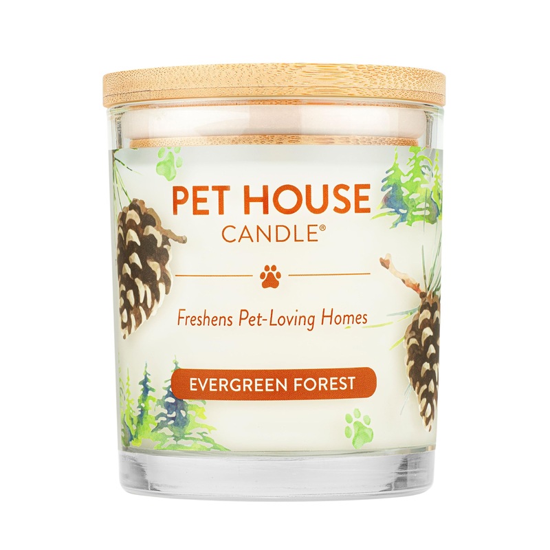 One for all Pet House Candle – Evergreen Forest – 100% vegetable wax candle – remover for at home – non -toxic and environmentally friendly air -freshly frisity candles