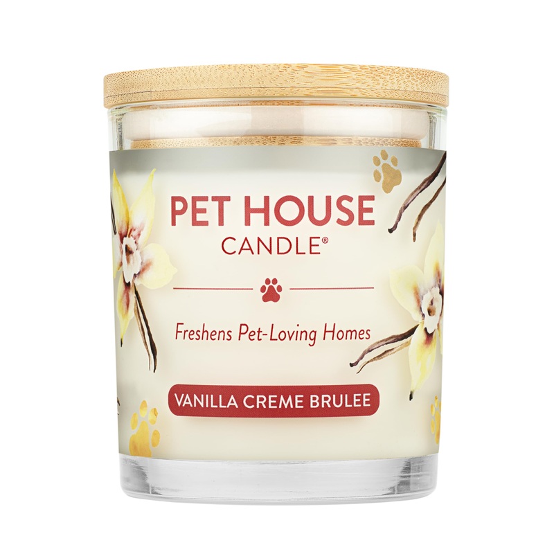 One for all Pet House Candle fragrance candle vanilla cr me brulee – 100% herbal wax candle – remover for at home – non -toxic and environmentally friendly air -fresh frisity candles Vanilla Brulee