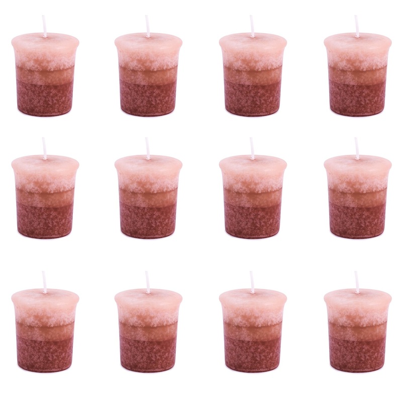 Pajoma fragrance votive candle 12 pieces of 55 g champagne |Marble votive candle burning time approx. 17 hours – height 5 cm 4 cm |Premium quality champagne 12
