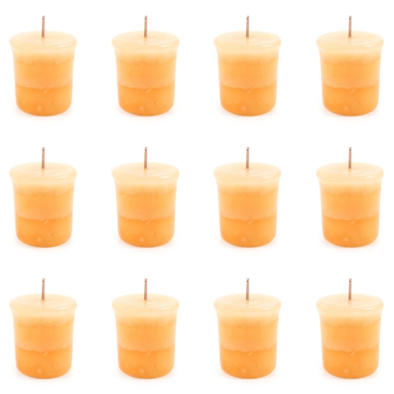 Pajoma fragrance votive candle 12 pieces of 55 g vanilla |Marble votive candle burning time approx. 17 hours – height 5 cm 4 cm |Premium quality vanilla 12
