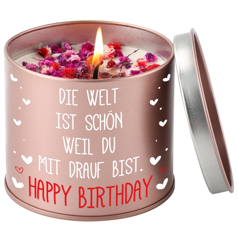Prstenly birthday present for women candle made of metal gifts for the birth for Mrs. Girlfriend Mama Sister daughter best friend birthday gift
