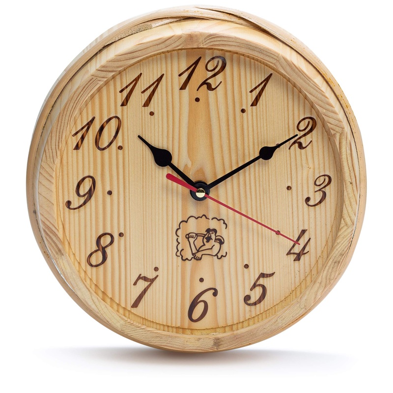SULENO – Sauna wall clock 22 cm sauna bucket design sauna clock for relaxation room and party cellar sauna accessories