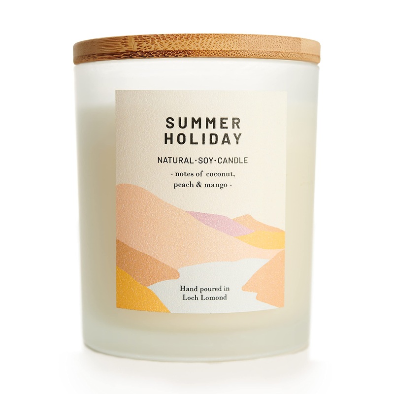 Summer Holiday – Organic & Vegan Luxury Scented Candles. Hand Poured in Loch Lomond Scotland (+7 Scent Options)