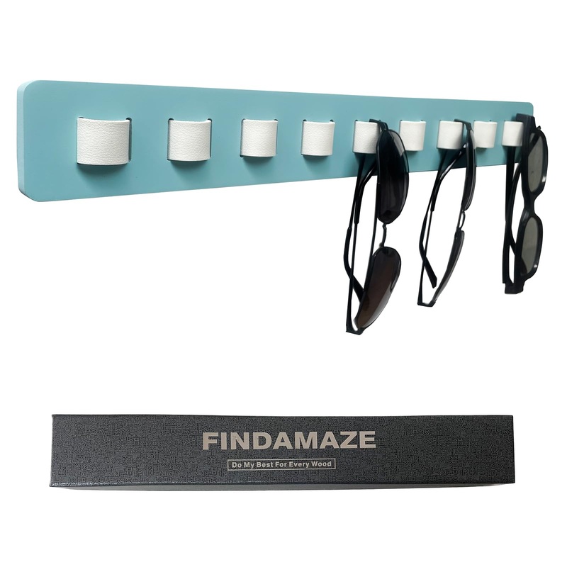 Findamaz glasses storage several glasses sunglasses organizer wall assembly glasses stand/glasses holder to hang the glasses glasses display Seeblau