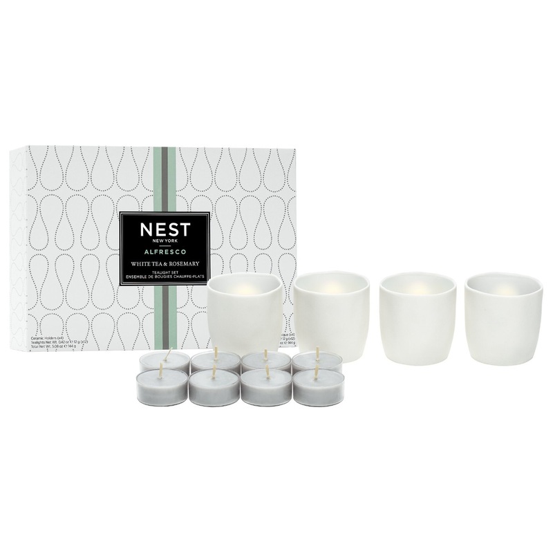 NEST New York White Tea & Rosemary Alfresco Tealight Tealights Set