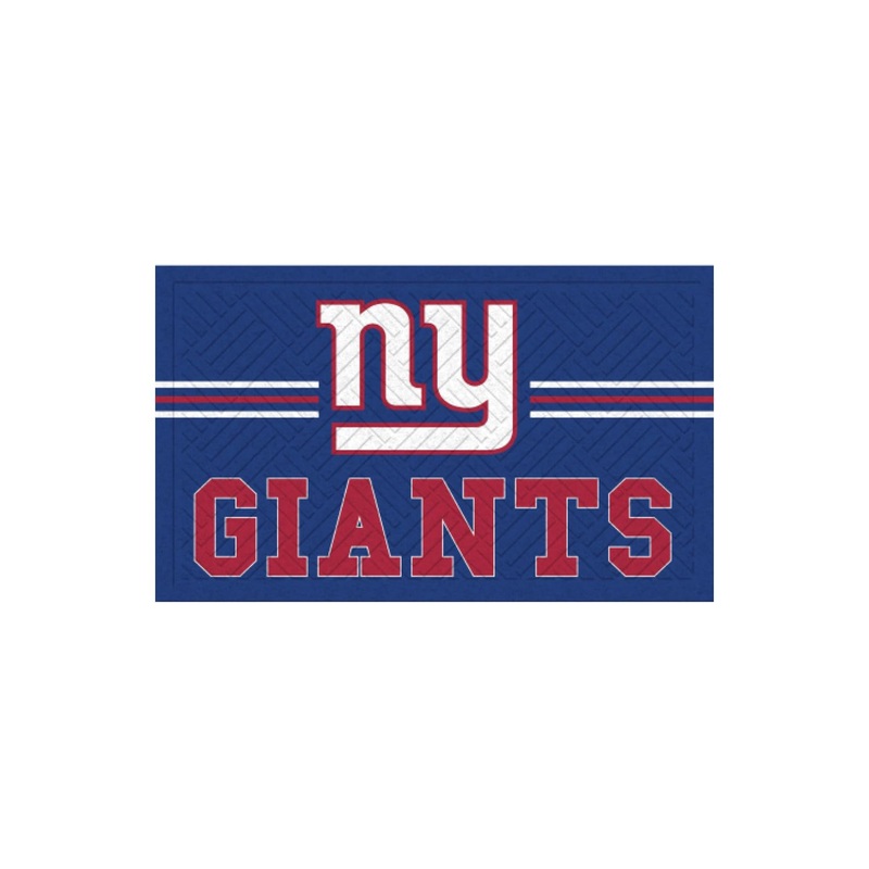 Team Sports America NFL Foot mat |71.1 x 40.6 cm |Minted cross hatching |Slip -resistant underside |Inner and outdoor area home decoration (New York Giants)