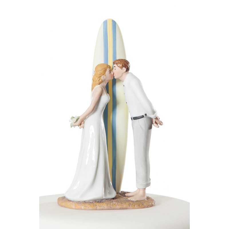 Wedding Collectibles “Summer Lovin” Surfer Wedding Cake Topper Summer Lovin Surfer Beach Wedding Cake Topper