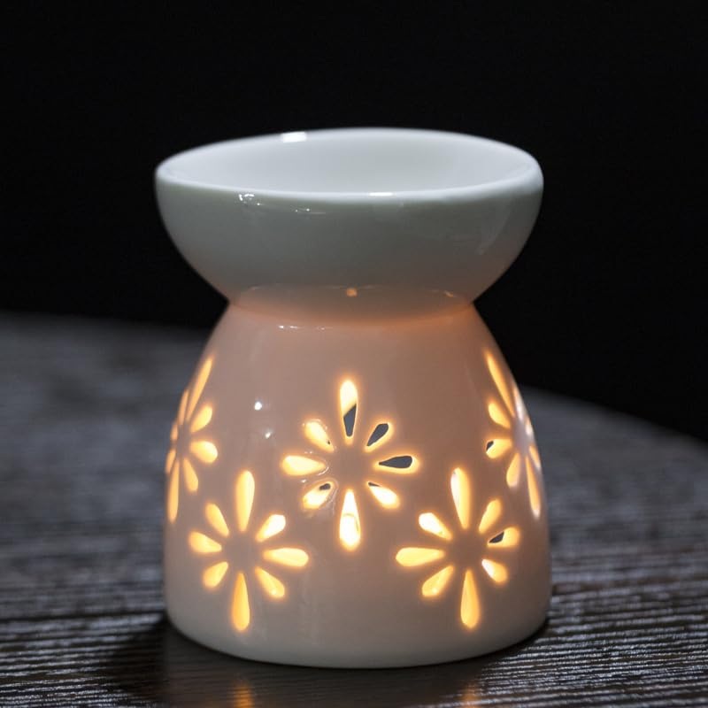XFly ceramic fragrance lamp for wax mini tealight holder oil burner for fragrance wax-etheric oils aroma grenner for fragrance oil with the candli spoon aroma diffuser rotundity