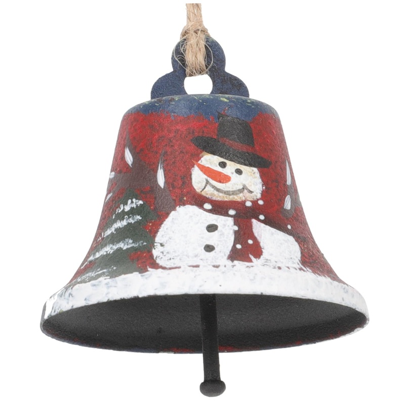 Abaodam bell pendants from wrought iron Christmas decorations Flower girland decorations Artificial flower garlands for decoration Christmas gloconal decorations bell made of metal ring 7x7cm As shown