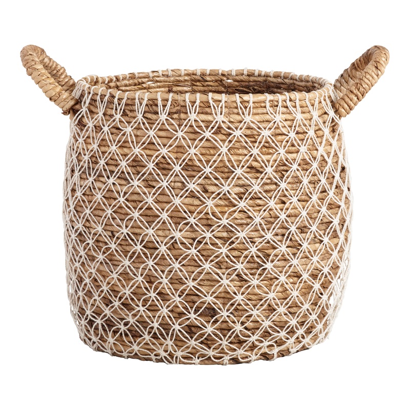 Bianca Macrame Seagrass Tote Basket