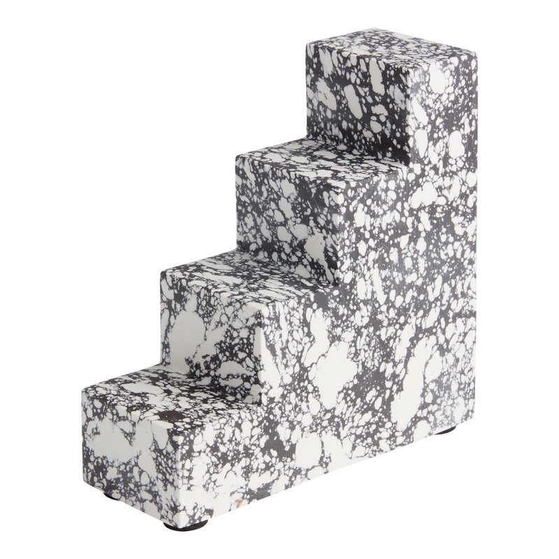Black and White Terrazzo Step Bookends