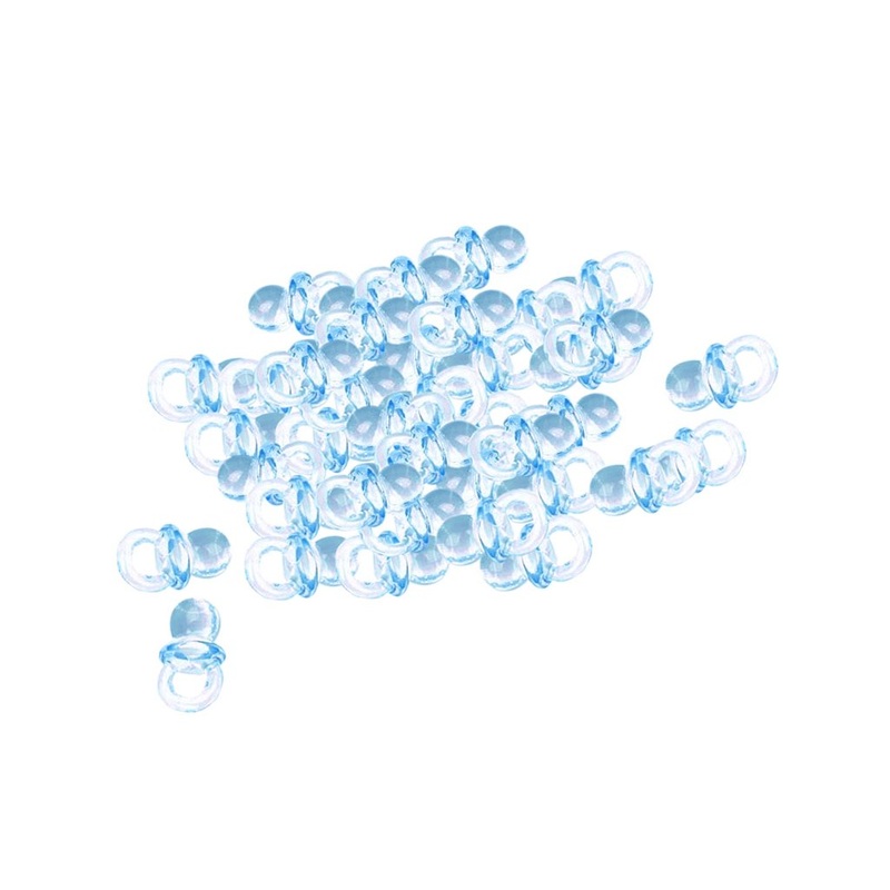 Cutefly 50pcs Mini Pacifiers Baby Shower Pacifiers – Blue one size Blue One Size