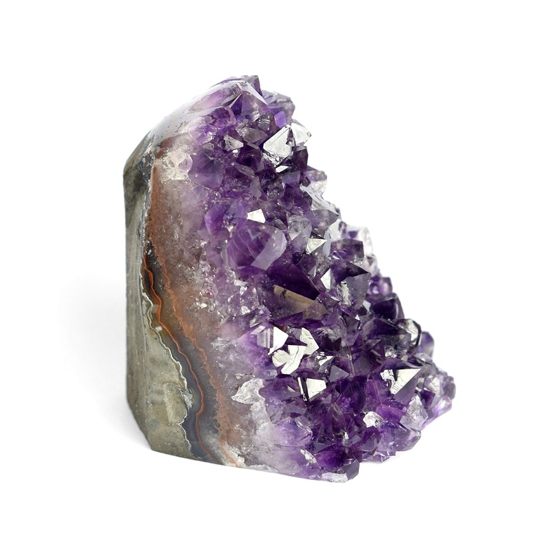 Deep Purple Project Beautiful Amazing Geodes Polished Amethyst Cluster (250 gr to 350 gr) Quartz Crystal Geode Spiritual Healing Home Decor Stone