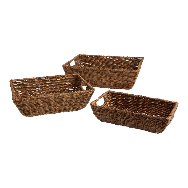 Devi Brown Seagrass Rounded Utility Basket
