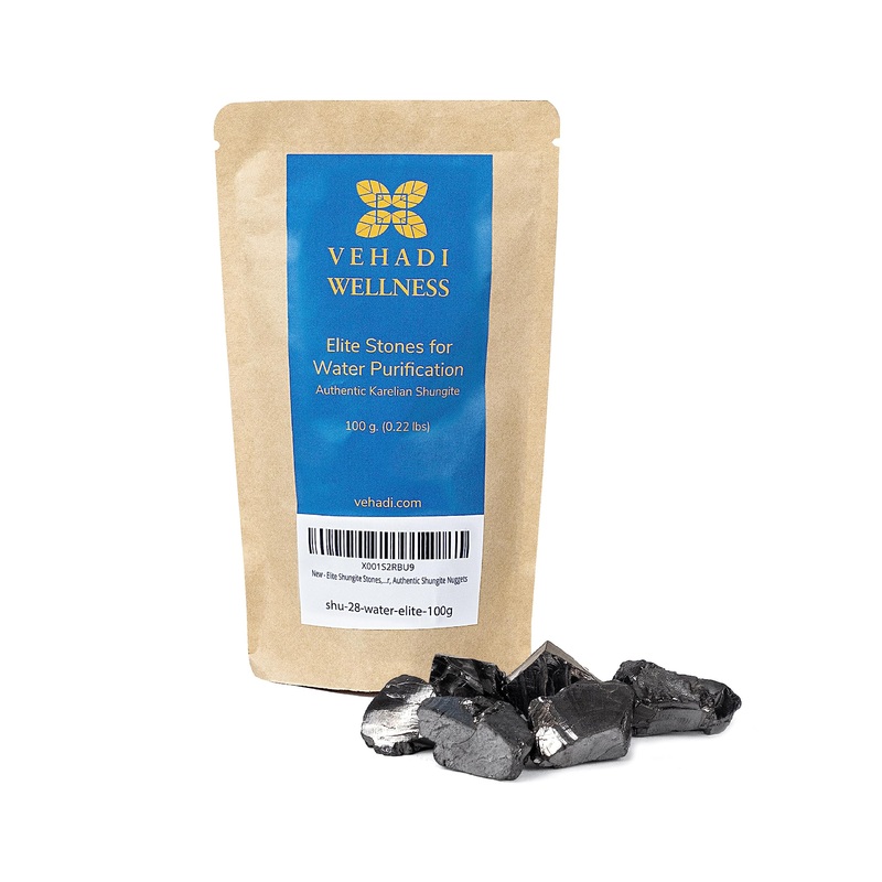 Elite Shungite Stones for Water Purification 100g (0.22 lbs) Crystal Water Bottle Healing Healing Crystal Infused Water Authentic Shungite Nuggets for Water Cleansing and Filtering 100g Elite Shungite