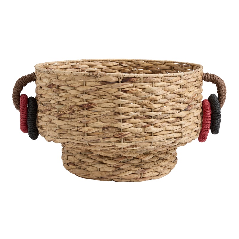 Greta Natural Water Hyacinth Chain Handle Basket