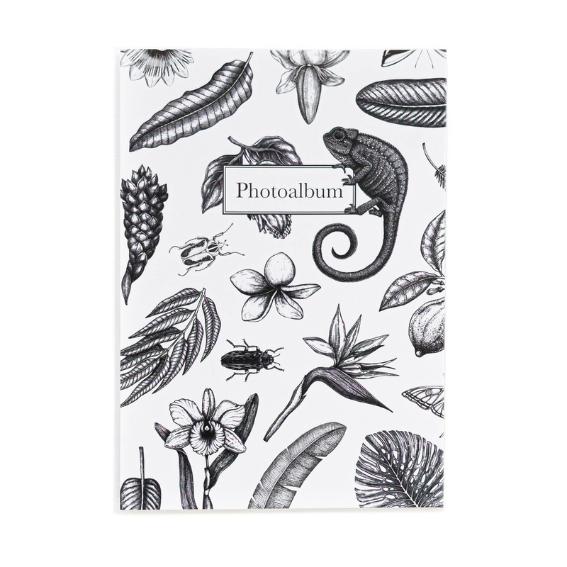Grupo Erik Official Tropical BW Photo Album – 6×4 Photo Album / 10×15 cm – Family Photo Album 36 Pockets – Friend Gifts – Black and White – Photo Albums 6×4 36 photos – Photo Album Slip In