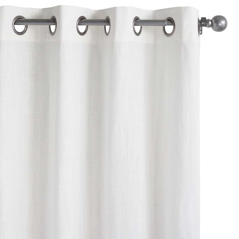 Harlow White Cotton Grommet Top Curtains Set Of 2