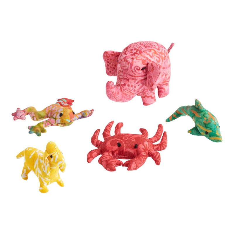 Mini Batik Plush Stuffed Animals Set of 5