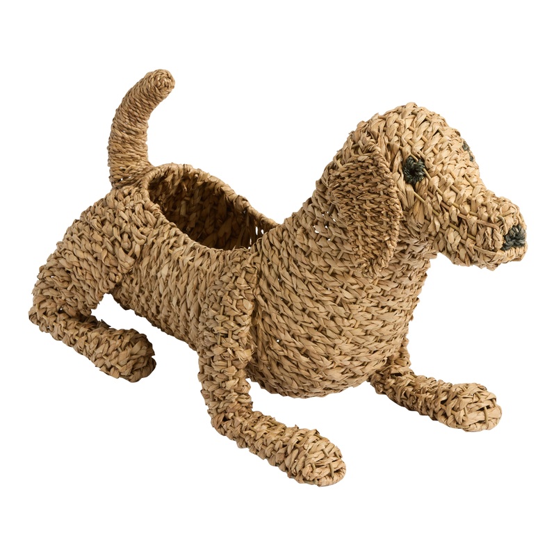 Natural Seagrass Dog Shaped Basket