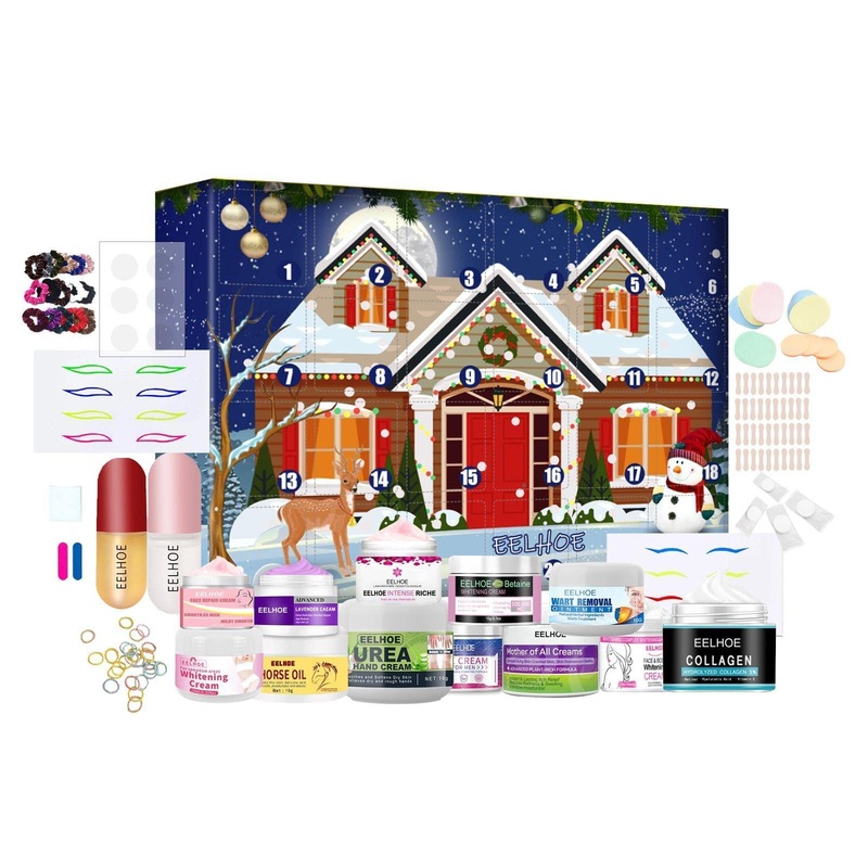 Paiqiu Beauty make-up and cosmetic women 2021 Advent calendar with 24 unique pampering moments Christmas countdown skin care set