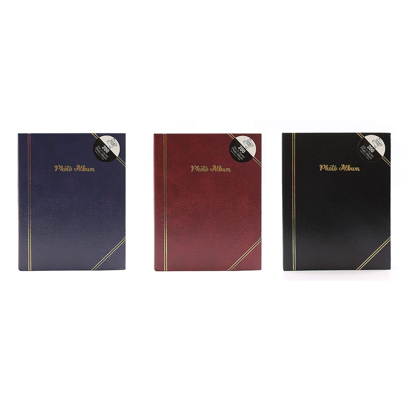 Picture This Photo Album – 200 Slip in Pockets Red Black Blue – 4″ x 6″ 7531 Plain 200 4″x6″ Pockets