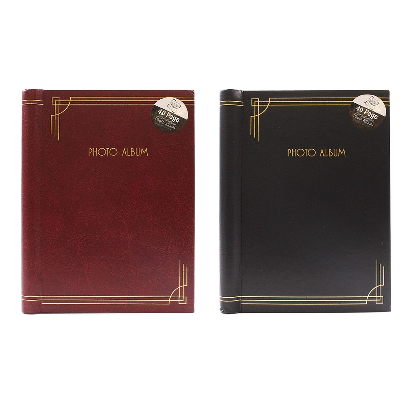 Picture ThisPhoto Album – 40 Self Adhesive Pages Red & Black Plain 40 19×26.8cm Adhesive