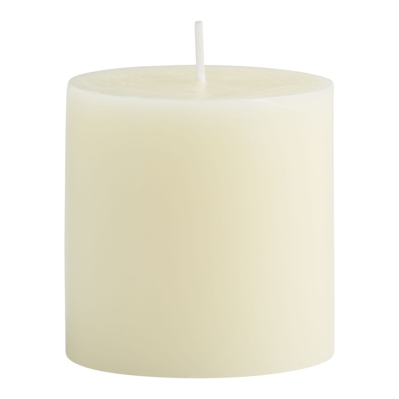 3×3 Ivory Unscented Pillar Candle