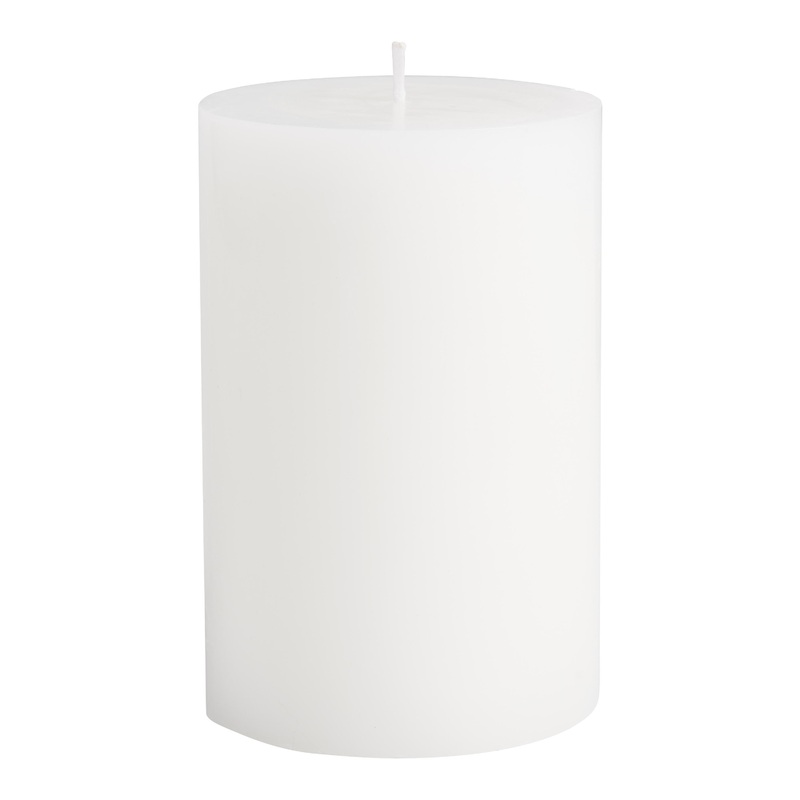 4×6 White Unscented Pillar Candle