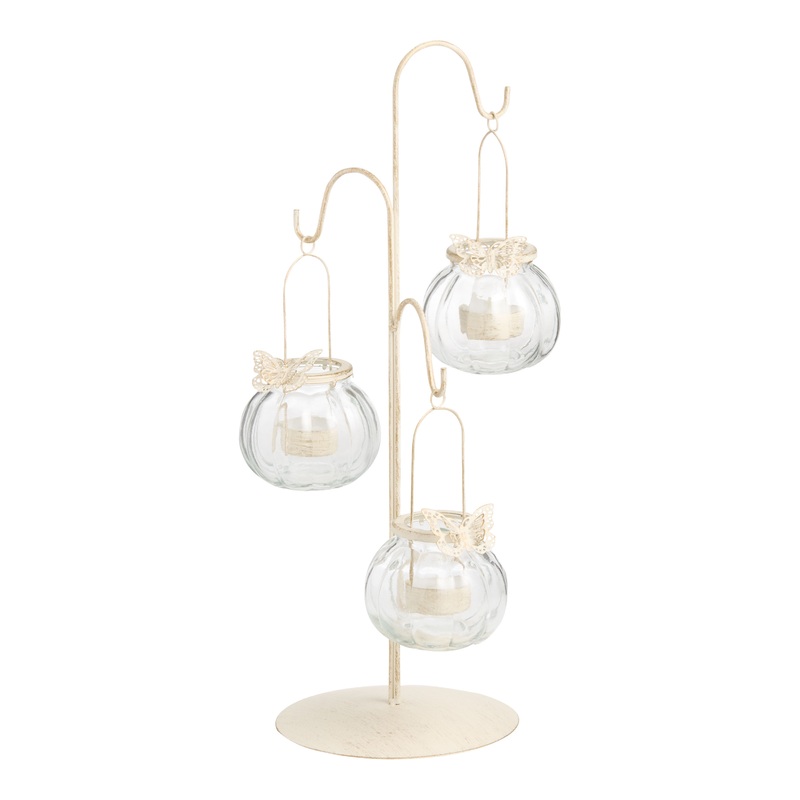 Brushed Gold Butterfly Standing Tabletop Candle Holder