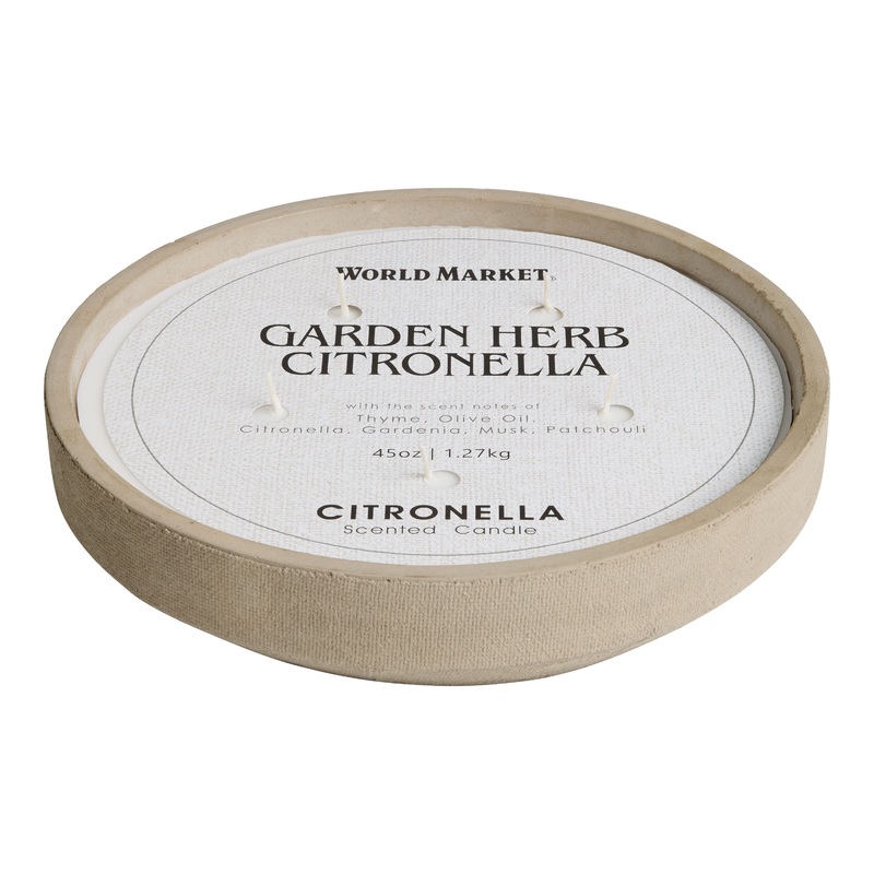 Garden Herb 5 Wick Outdoor Scented Citronella Candle
