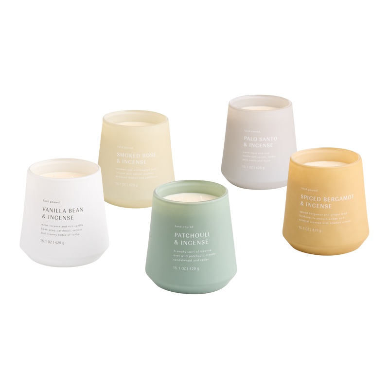 Matte Glass Incense Inspired Scented Candle