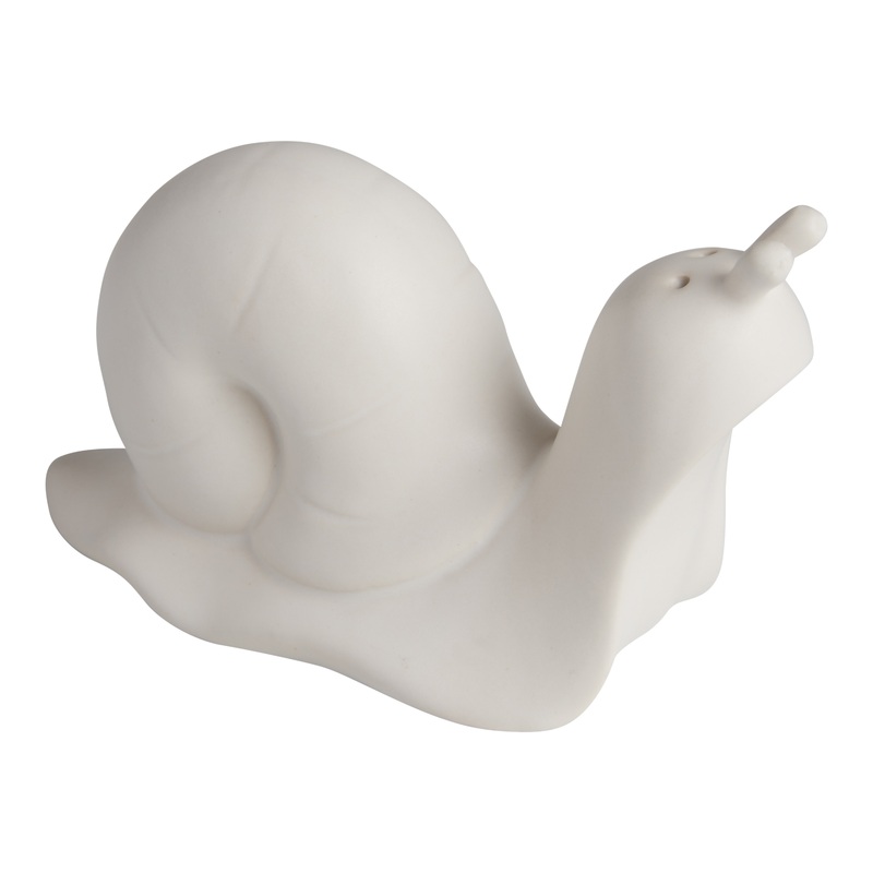 Matte White Ceramic Snail Incense Holder