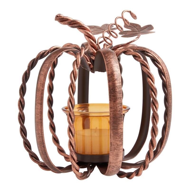 Pier Place Bronze Pumpkin Tealight Candle Holder