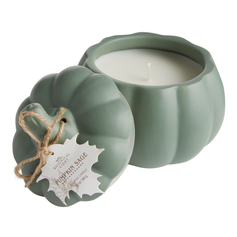 Pumpkin Sage Ceramic Pumpkin Scented Candle