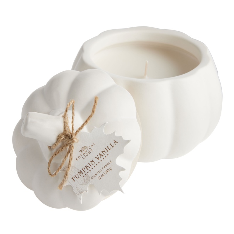 Pumpkin Vanilla Ceramic Pumpkin Scented Candle