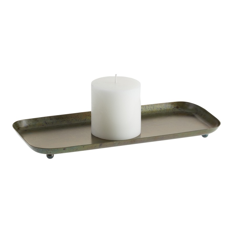 Reactive Metal Candle Plates Set of 2