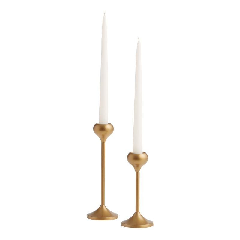 Talia Gold Taper Candle Holder