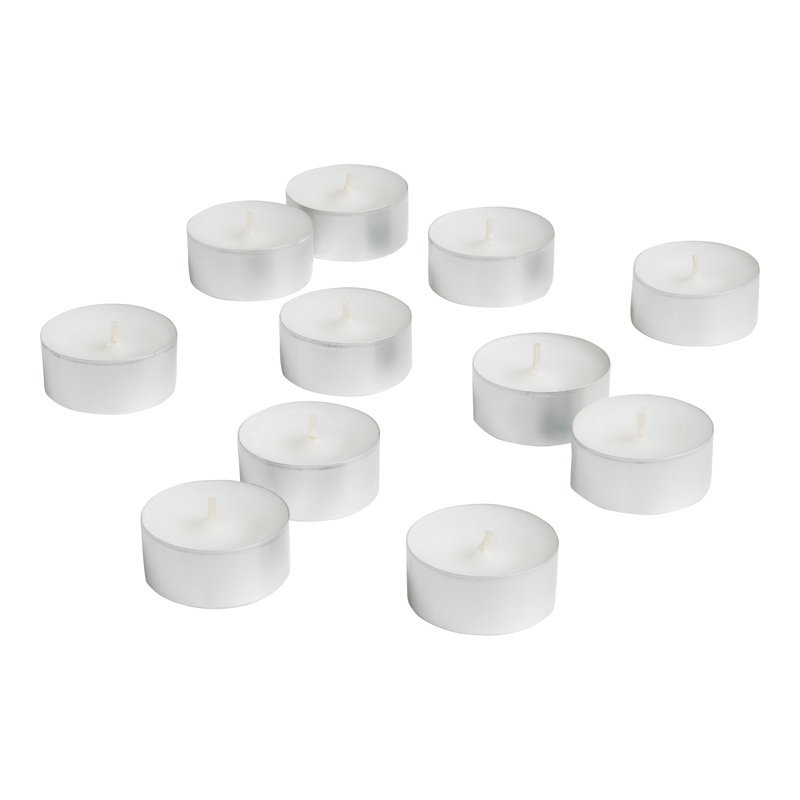 White Long Burning Tealight Candles 50 Pack
