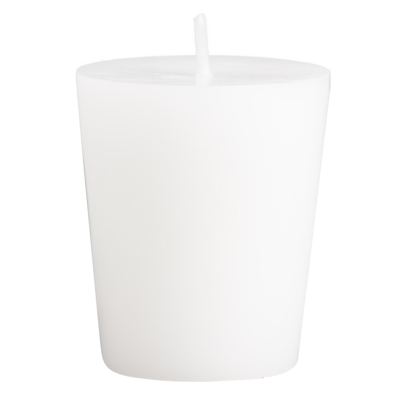 White Unscented Votive Candles 12 Pack